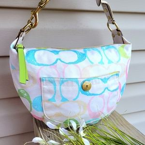 Coach Hampton Scribble Y2K Vintage Pastel Handbag